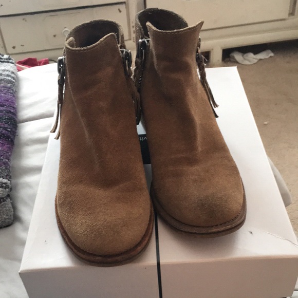 Brown Suede Dolce Vita Booties - Picture 1 of 6